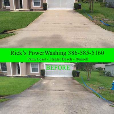 Powerwashing Driveway